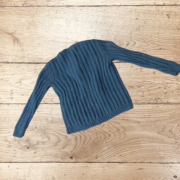 Vintage knit child’s cardigan blue sweater - Picture 3 of 5